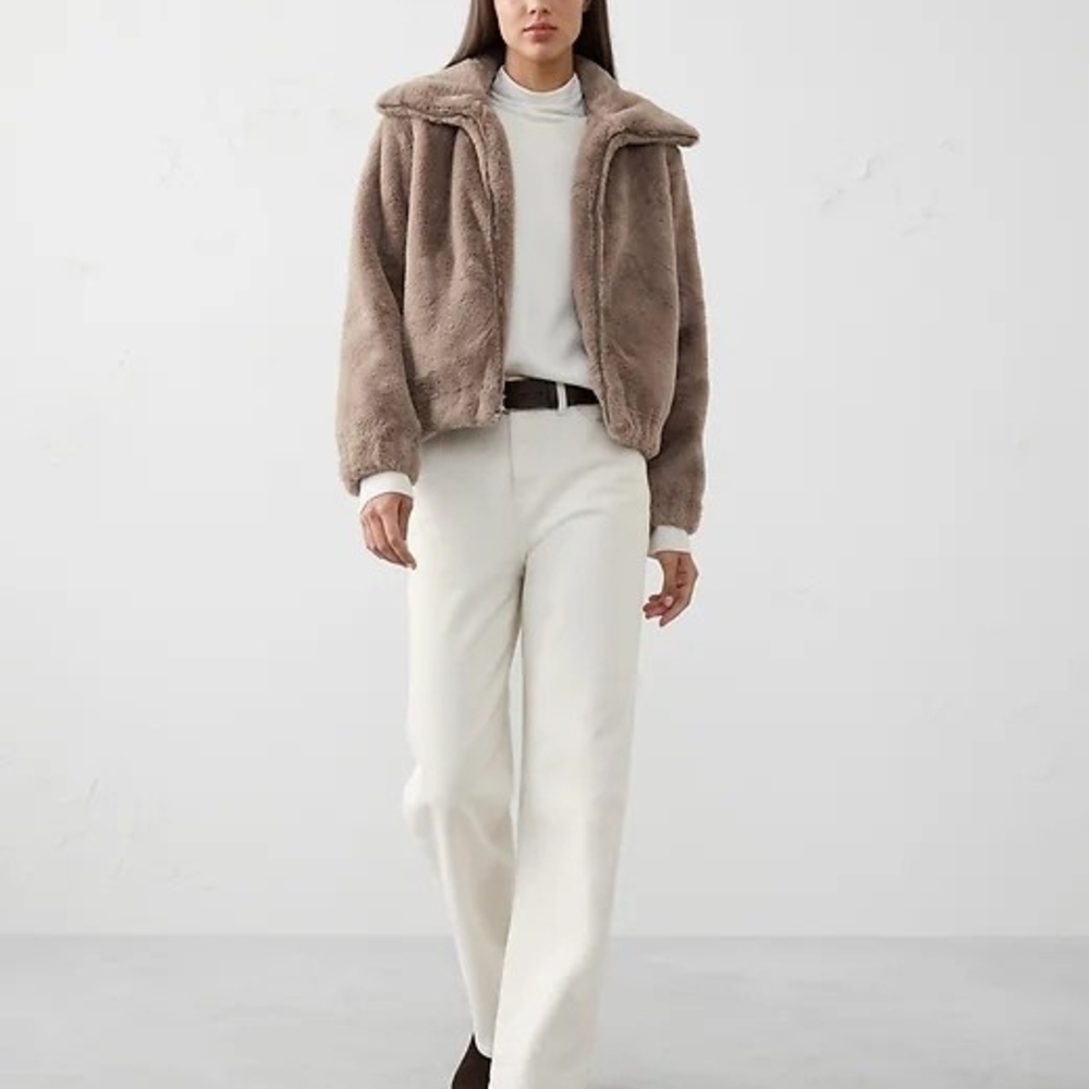 Banana Republic Cozy Brown Teddy Jacket XS